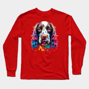 Springer Spaniel Painting Art Long Sleeve T-Shirt